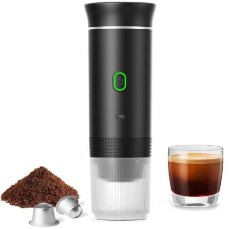 Machine à Cafe Portable, Cafetière à Expresso Chauffage Électrique de Voyage, 3 en 1 Cafetières à Capsules pour 12V Voiture et le Camping, Machine à Café à Batterie, 60 ml (1/5)