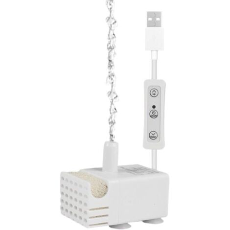 Pompe à Fontaine à Eau pour Animaux de Compagnie Pompe Submersible pour les Aquariums Système De Circulation D'Eau Silencieux Pour Fontaine À Boire Animaux Et Aquarium (1/4)
