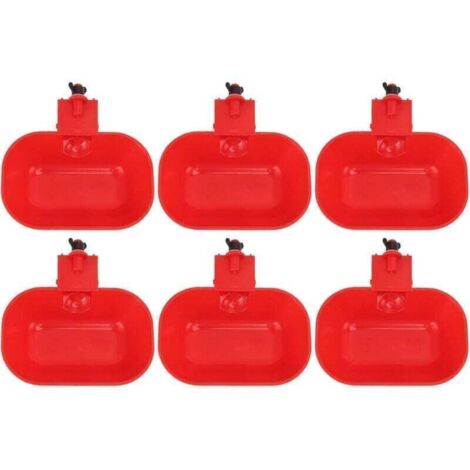 6 PCS Abreuvoirs Automatiques pour Volaille, Grand Abreuvoir ABS épaississant, Abreuvoir Automatique pour Poulet, Chien, Canard G1/8 Filetage Male (1/3)