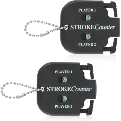 2 Compteur de Coups de Golf, Mini de Tir de Golf Noir Gardien de Score de Golf avec Outil de Réinitialisation du Cadran Porte-Clés pour Différents Types de Compétitions et de Jeux (1/4)
