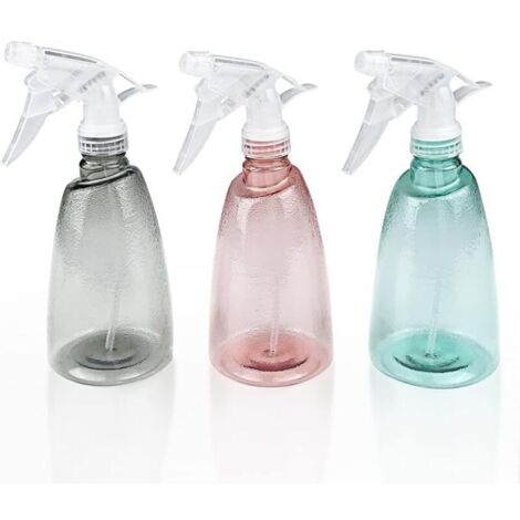 3 Pièces Vaporisateur Vide 500 ml, Rechargeable Gâchette en Plastique Flacon Pulvérisateur, 2 Pulvérisation Modes Transparent Spray Bouteilles, pour Nettoyage, Plante, Cheveux, Jardin (1/5)