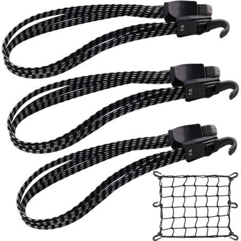 Sangle Bagage Elastique Tendeur Elastique 3pcs Sangle Bagage Elastique 70cm avec Crochets (1/5)