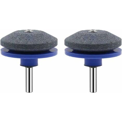 Aiguiseur de lame de tondeuse à gazon - 50 mm - Pour perceuse à main électrique - Pour meulage et meulage - 2 pièces (1/5)