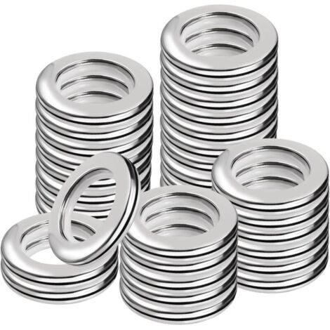 32PCS Anneaux de Rideaux en Plastique Intérieur Diamètre 40mm Anneaux à œillets de Rideau pour Rideau de Fenêtre Douche Vestiaire (1/5)