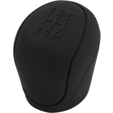 5 vitesses Couvercle de Pommeau de Levier de Vitesse de Voiture en Silicone, Universel Housse Pommeau de Vitesse, Anti Dérapant Capuchon Pommeau de Vitesse Adapté à La Plupart des Capots-Noir (1/5)
