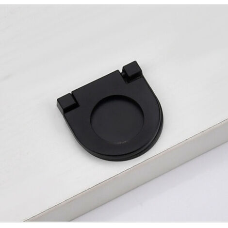 4 pièces poignée invisible, bouton cuisine armoire tiroir poignée de porte, armoire de cuisine horizontale quincaillerie poignée de tiroir (noir,3.53.4CM) (1/3)