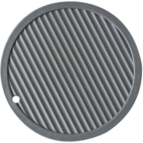 Dessous de plat rond en silicone résistant à la chaleur - Anti-brûlure antidérapant et résistant à la chaleur - Protection de table pour casseroles et poêles (1/3)