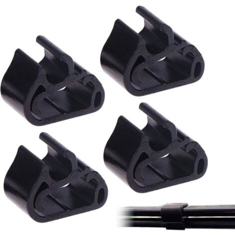 4 Clips Pour Bras D'Essuie-Glace. Compatible Avec Peugeot 5008 408X, Citroën - Colliers De Fixation Pour Flexibles D'Essuie-Glace 1617040080 (Noir)