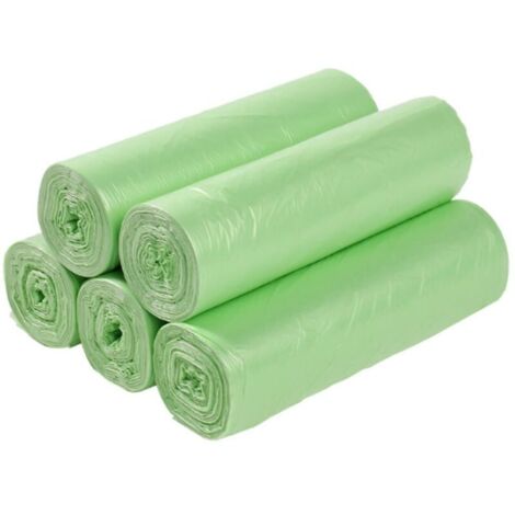 Sacs poubelle 100PCS Doublure de petite poubelle pour poubelle de comptoir Sacs à ordures/déchets, épais, pour aliments/ ménage/ jardin(60X50cm) (1/5)