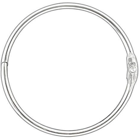 12 Anneaux de Rideaux Douche avec Crochet en Métal – Fabriqués en Italie – Anneau Circulaire ouvrable de 50 mm pour Rideaux, Salle de Bain, Maison, Classeurs – Couleur Métallique (1/5)