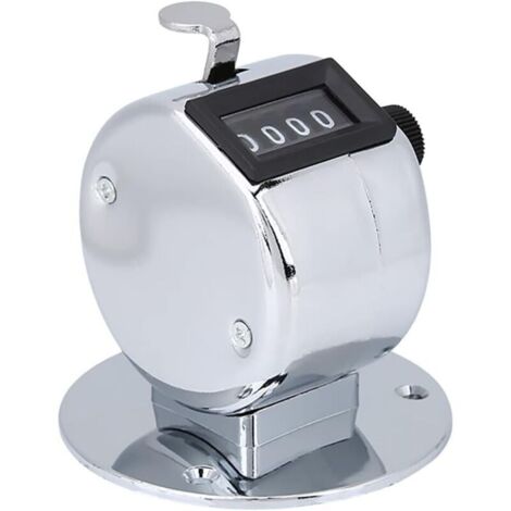 Compteur Manuel en Métal, Compteur de Pointage Portatif à 4 Chiffres, Compteur Mécanique Compte Jusqu'à 9999, Mini Compteur Numérique de Support de Ceinture pour Jeux de Sport (1/5)