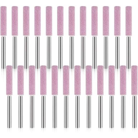 Paquet de 24 Pierres à Aiguiser pour AffûTeuse de TronçOnneuse, Outil de Meulage de Polissage pour AffûTeuse de TronçOnneuse 3X4.8Mm (1/5)