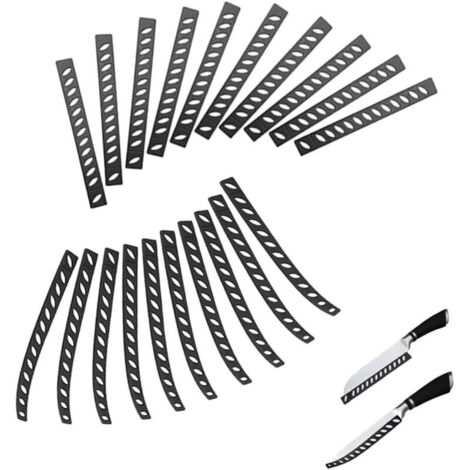20 Pièces Protecteur Couteau Noir Protecteur de Lame en Plastique Universal Set de Protection du Bord du Couteau Convient Aux Couteaux de Cuisine de Différentes épaisseurs (1/5)