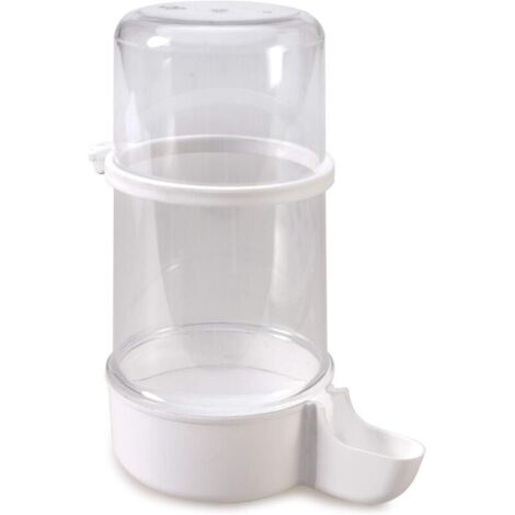 Fontaine à eau automatique pour oiseaux, grande capacité, alimentation en eau, cage suspendue avec anneau (1/4)