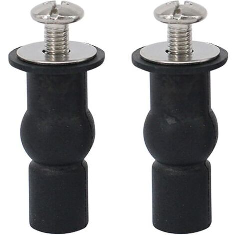 Lot de 2 vis de siège de toilette, raccords de siège de toilette Charnières de siège de toilette Écrous supérieurs en caoutchouc expansibles Fixations à vis Fixer les raccords de trou borgne WC (1/5)