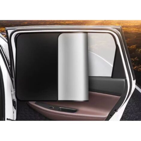 2 Pièces Voiture de Protection Solaire, Rideaux Pare Soleil avec Aimants pour Fenêtre Arrière de Voiture, Bloquer Les Rayons UV et la Chaleur, pour Enfants Adultes et Animal Domestique (1/5)