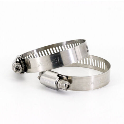 Collier de serrage réglable en acier inoxydable 304, 4 pièces, 27-51 mm, pour gaz, eau, câble, robinet, etc. (1/4)