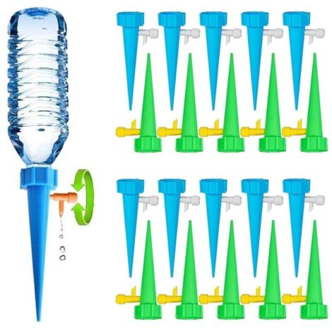 Goutte à Goutte Bouteille, 20 Pcs Système d'arrosage Automatique, Arroseur Automatique Plantes, Arrosage Goutte a Goutte, avec Vannes de Régulation, pour Jardin Maison Intérieur Extérieur (1/5)