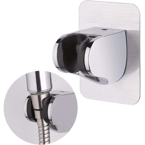 Support de douche, Autocollant Support de Pomme de Douche Mural Détachable Avec à Angle Réglable, Imperméable, Heavy Duty, mural pour salle de bain Hôtel (1/5)