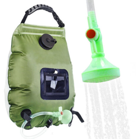 20L Solaire Sac de Douche, Sac de Douche Solaire Camping,Extérieur avec Flexible Commutable Tête de Douche Tuyau (1/4)
