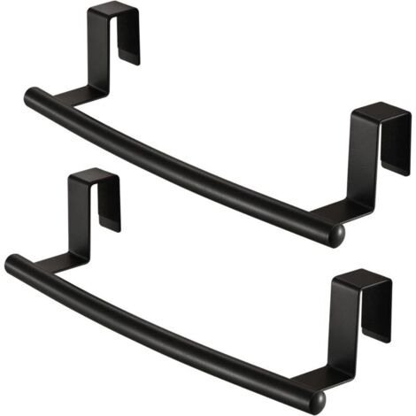 2 pcs Porte - serviette porte - serviette de cuisine au - dessus de la porte porte porte - serviette armoire mat noir taille (36,5 2,3 6 pouces cm) (1/5)