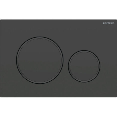 Plaque de déclenchement WC 2 touches – Finition noir mat et brillant – Dimensions 246 x 164 x 12 mm – Compatible réservoirs Geberit Sigma - Sigma20
