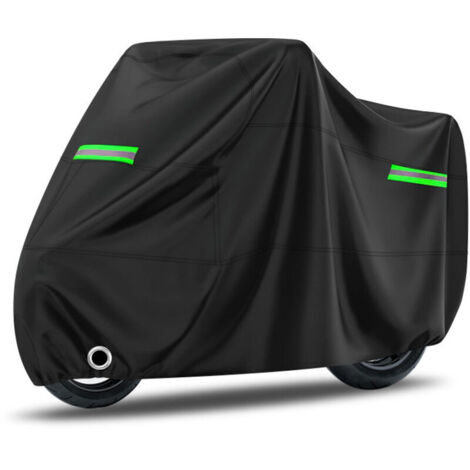 Housse De Moto, pour Motos De 245X105X125Cm, Légère Et Durable, Facile À Installer Et À Ranger, Adaptée À Différents Modèles De Motos, Noir (1/5)