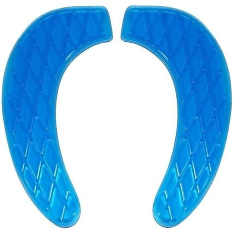 Coussin de siège de toilette en gel, portable et lavable, tapis de couvercle de réservoir souple universel avec design autocollant réutilisable, pour la maison, la salle de bain, sièges de (1/5)