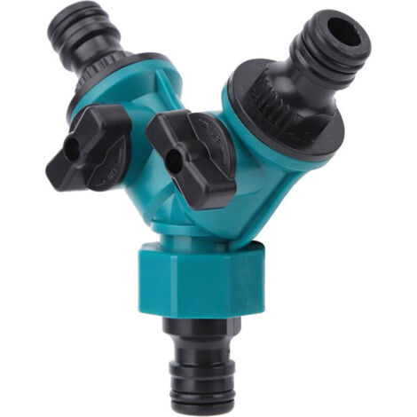 Séparateur De Tuyau 2 Voies Arrosage Répartiteur De Robinet d'Eau Connecteur Rapide Adaptateur De Tuyau d'Arrosage Pour Robinet JardinConnecteur De Tuyau En Y Voies Avec Vanne d'Arrêt 1 (1/3)