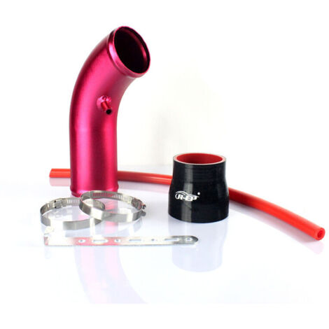 D'Admission D'Air Turbine Pour Kit De Tuyau D'admission D'air De Voiture Tuyau En Caoutchouc À Haut Débit De 76mm Filtre De Connexion Compresseur Universel D'Admission D'Air Tuyau(Rouge) (1/4)