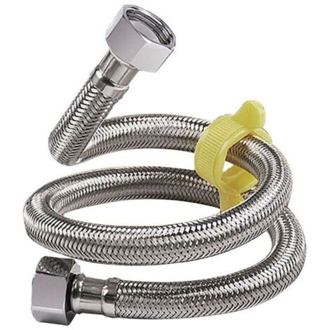 Tuyau flexible sanitaire 59 pouces – Acier inoxydable tressé – Résistant haute pression – Pour chauffe-eau et toilettes – Norme sanitaire (1/5)