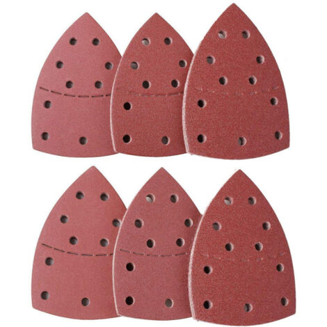 Triangles de Ponçage, Papier de Verre pour Bosch PSM 100A, PSM 160, PSM 200 AES, PSM 18, PDA 180, PSM 160 A/PSM 80/PRIO, 105 mm x 152 mm, Lot de 60, Grain P40/60/80/120/180/240
