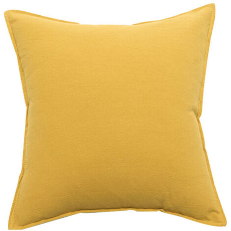 Soleil d'ocre Taie d'oreiller, Coton, Jaune, 63 x 63 cm (1/5)