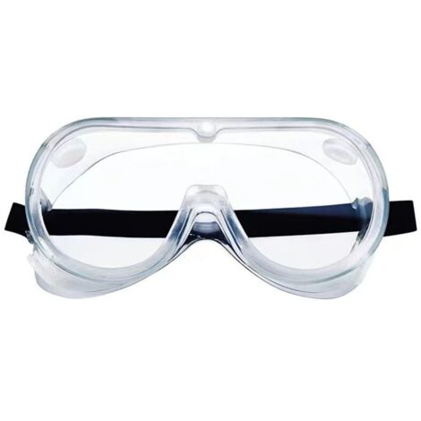 Lunettes de protection anti-buée anti-éclaboussures, verres transparents et bande élastique entièrement réglable, lunettes de sécurité universelles pour femmes ou hommes (1 lunette) (1/5)