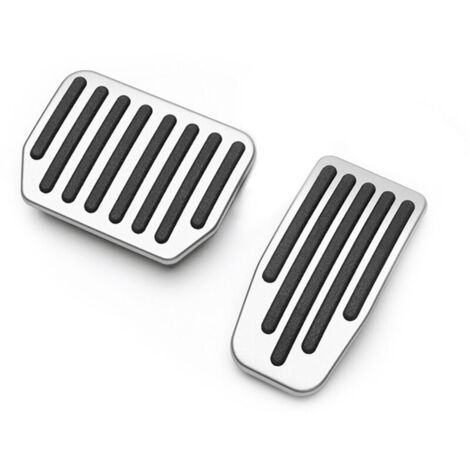 2pcs Coussinets de Pédale D'Embrayage, Pédales de Voiture, Pédales Antidérapantes Universelles de Voiture, Voiture Universelle Pédale Frein a Essence Automatique Antidérapante(Argent) (1/5)