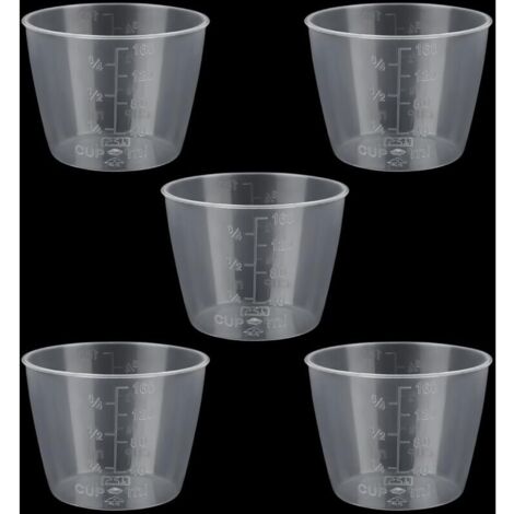Lot de 5 Tasse à Mesurer Riz, 160 ml Verre Doseur Cuisine, Doseur pour Cuiseur à Riz, Verre Doseur en Plastique Transparentes, pour la Cuisine Les Ingrédients Secs et Liquides pour Mesurer (1/5)
