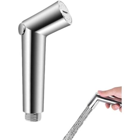 Bidet de douche à main 1 pièce, pulvérisateur à pression réglable pour la salle de bain à la maison, pulvérisateur antirouille à pression réglable pour le nettoyage des bébés et des animaux (1/5)