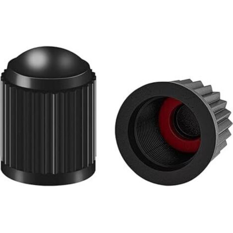 30 PCS Bouchons de Valve de Pneu en Plastique, Bouchons de Valve de Voiture, Bouchons de Pneu avec Joints Toriques en Caoutchouc, SUV, Vélo, Camion, Accessoires de Pneu de Moto (Noir) (1/5)