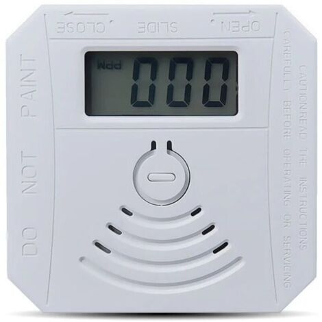 Détecteur de gaz Détecteur de fumée de monoxyde de carbone combiné Détecteur de fumée CO à piles avec écran d'affichage LED Flash Alarme sonore Motif d'avertissement sonore (1/4)