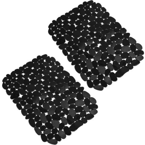 Tapis Evier Cuisine, Lot de 2 Tapis de Protege Evier Cuisine en PVC, 40x30cm Tapis Evier, Tapis D'évier en Forme de Galets pour Le Fond de L'évier de Cuisine (1/5)