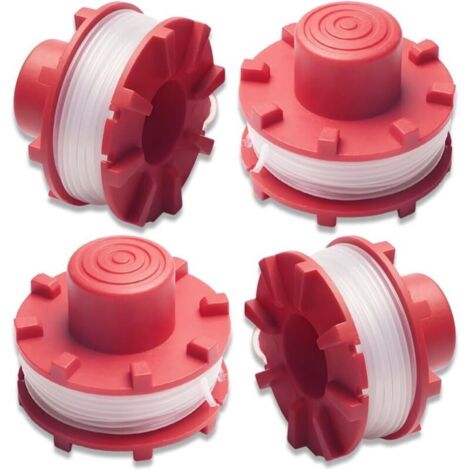 Ensemble de 4 pièces,Compatible avec Einhell GE-CT 36/30Li bobines de fil de rechange pour débroussailleuse,longueur 8 m, diamètre 2 mm,nylon bobines (1/5)