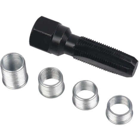 Kit de réparation de filetage de bougie d'allumage, outil de réparation de filetage de cylindre d'alésoir de 14mm, 5 paquets (1/5)