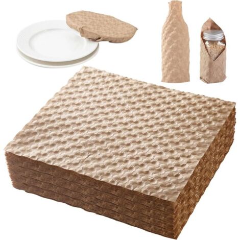 Lot de 100 feuilles de papier à bulles - 29 x 29 cm - Alternative au plastique - Pour emballage, déménagement, expédition, stockage (1/5)