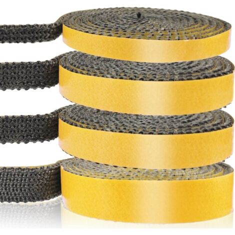 Joint Insert Cheminée, Joints Tressé Auto-adhésive pour Poêle, Cheminée, Tube Poele, Porte de Four, Joints D'étanchéité Résistante à la Chaleur (3mm x 15mm x 2m) (1/5)