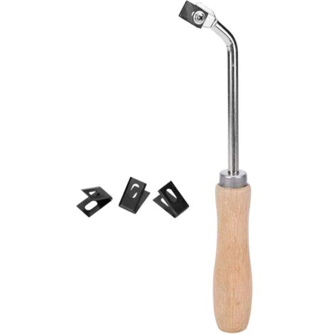 Gouge de rainurage de soudure de plancher de PVC, gouge à asperges, couteau de fente en acier de couteau de fente de soudure de plancher de vinyle pour le plancher en plastique de PVC（22cm） (1/5)