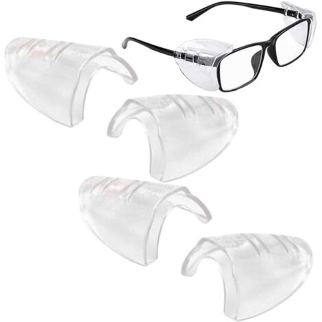 Lot de 2 Paires de Protections Latérales Transparentes Universelles pour Lunettes de Sécurité - Pour Petite et Moyenne Taille (1/5)
