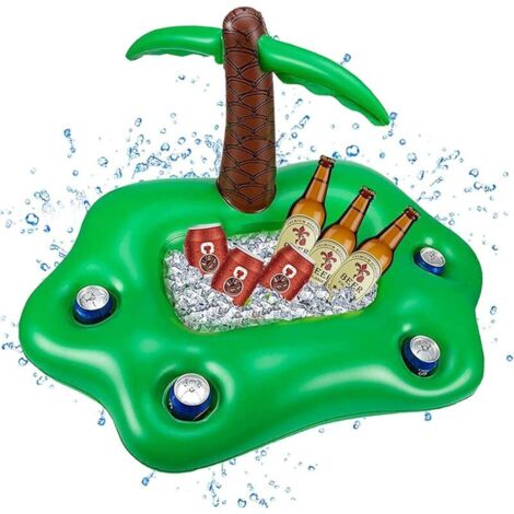 Porte-gobelet gonflable pour piscine, 4 trous, accessoire de piscine gonflable, idéal pour une fête sur la plage (1/5)