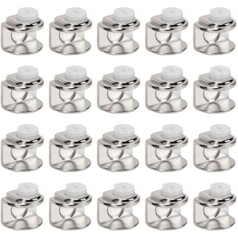 20 Pièces de pinces à verre,support etagere verre,Fixations Réglable Support peuvent installer de verre de 5 à 8 mm d'épaisseur (1/5)