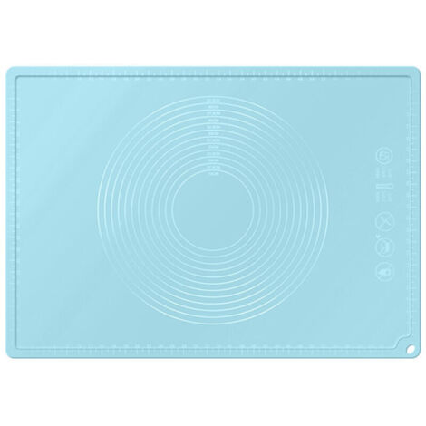 Tapis de pâtisserie en silicone anti-adhésif extra épais avec mesure, tapis de comptoir réutilisable en silicone de qualité alimentaire pour faire des cookies, macarons, pain (60 cm (L) x 40 cm (l) (1/3)