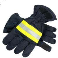 Gants de protection pompiers, ignifugés, avec bandes réfléchissantes